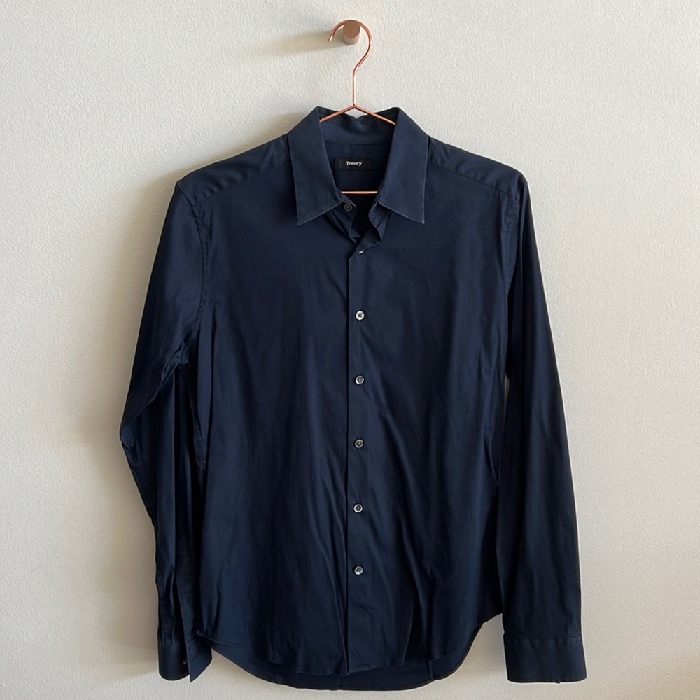 Theory Long Sleeve Woven - Mens Small
